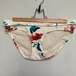 Thyme Maternity Red Floral Swim Bikini Bottom Size S